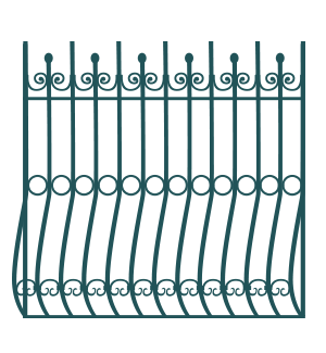 Кованая решетка Геракл с порошковым напылением