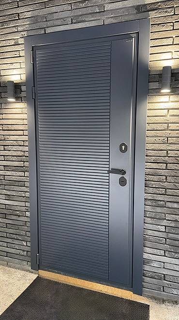 Входная серая дверь